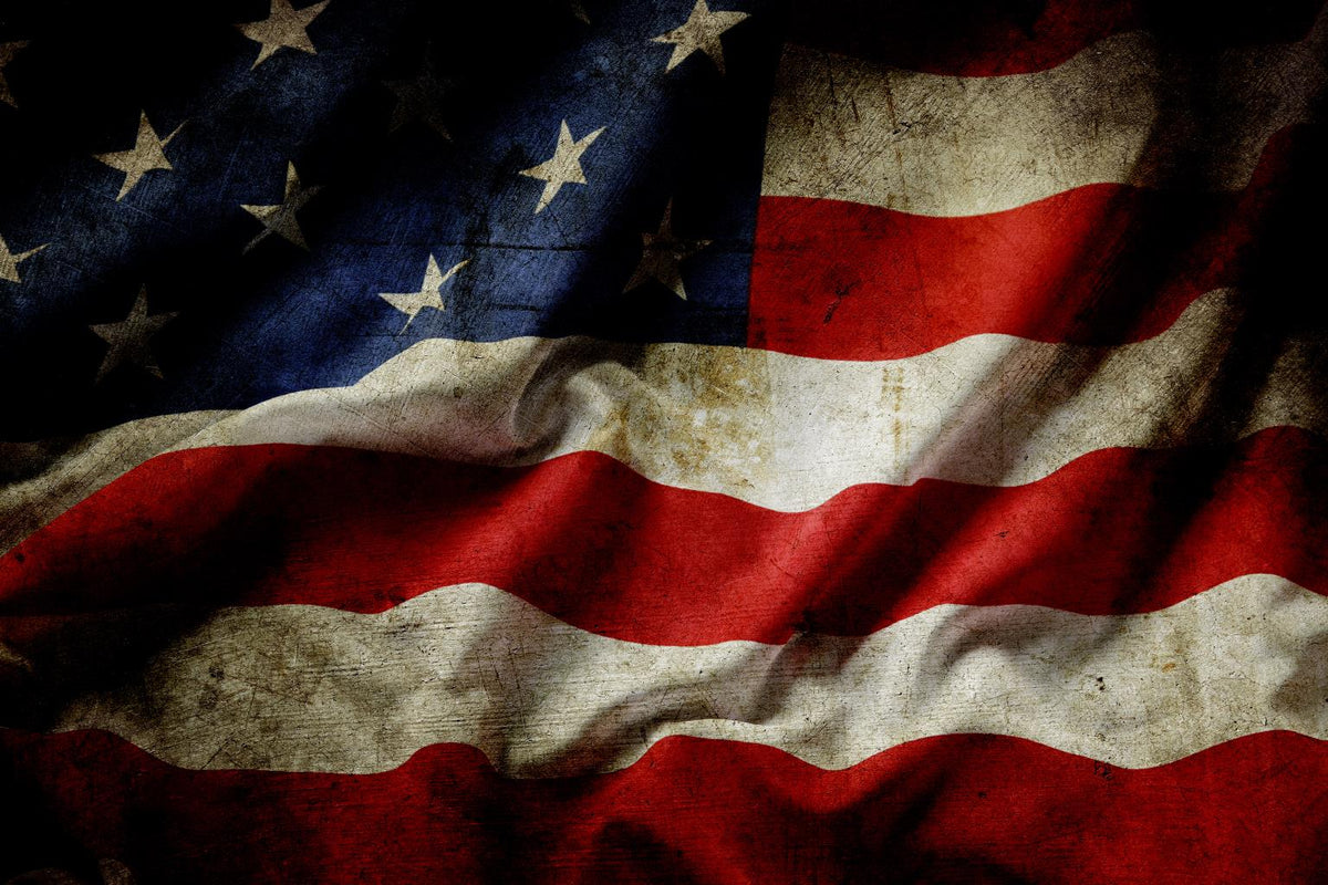 American Flag (Framed) Giclee Canvas