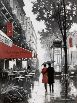 Rainy Paris Ii By A.Â Orme (Framed) Giclee Canvas