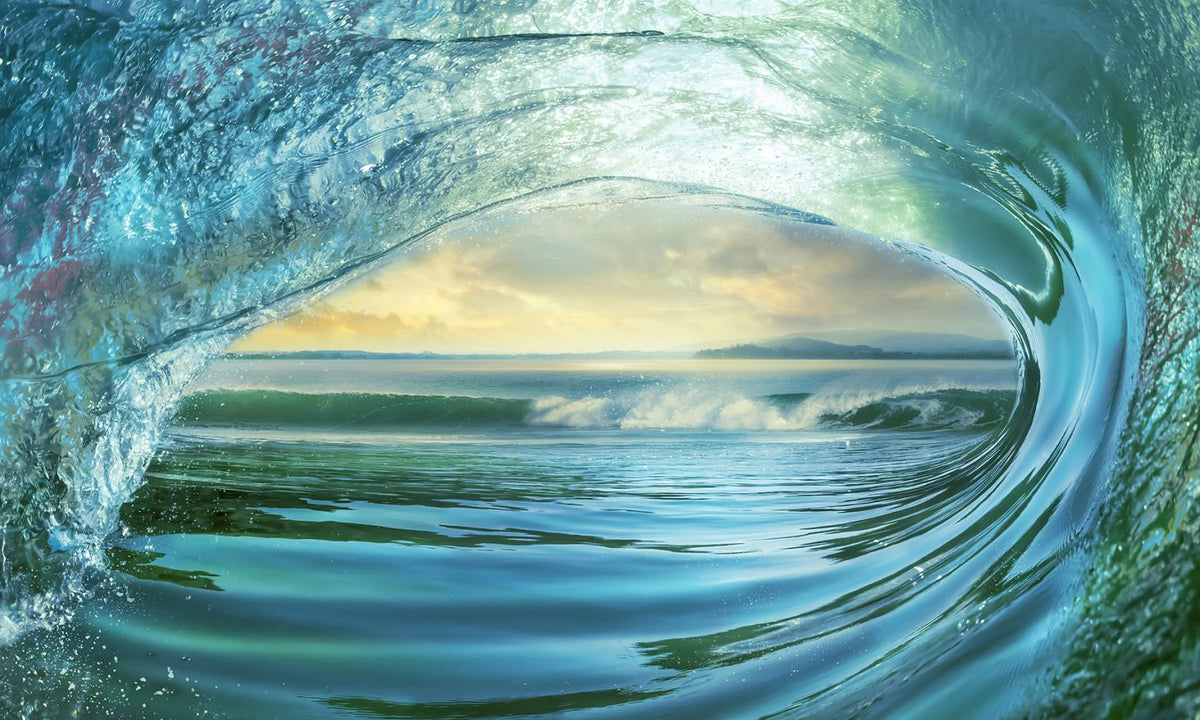 Big Wave By Mike Calascibetta (Framed) Giclee Canvas