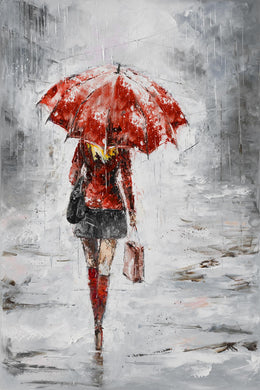 City In The Rain I By Jolanta Kowalik (Framed) Giclee Canvas
