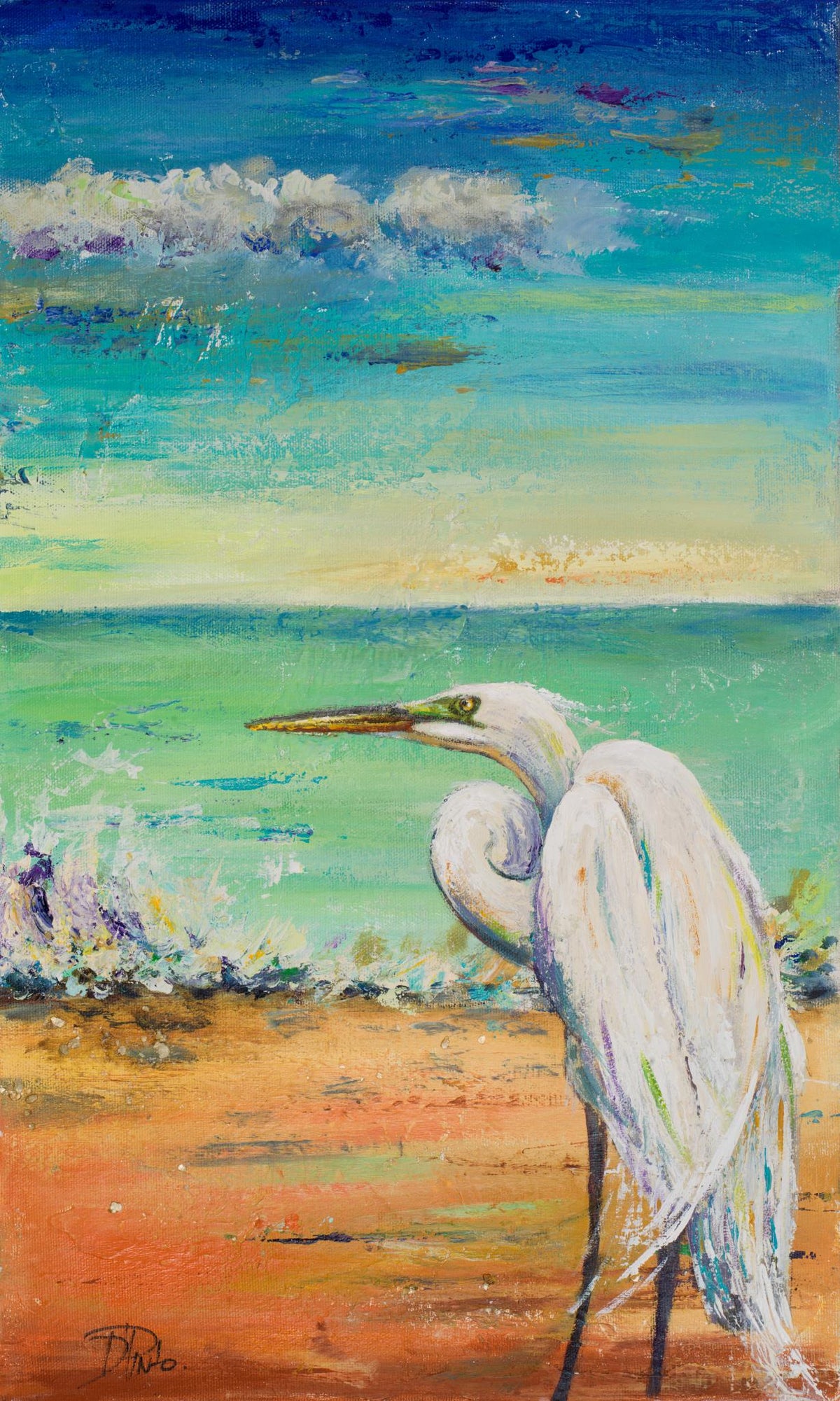 Great Egret Ii By Patricia Pinto (Framed) Giclee Canvas
