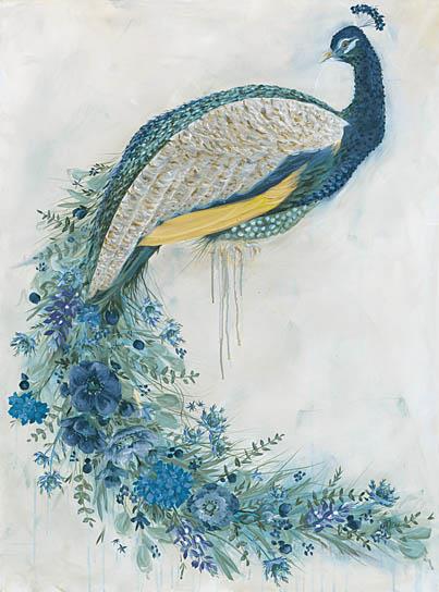 Floral Peacock By Hollihocks Art (Framed) Giclee Canvas