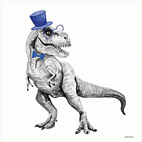 T-Rex In A Top Hat By Rachel Nieman (Framed) Giclee Canvas