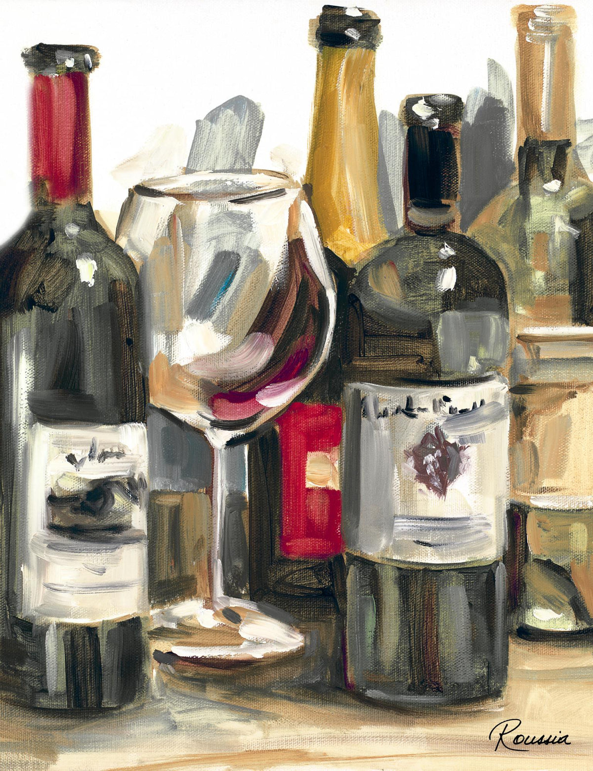 Wine Champ Ii By Heather A. French-Roussia (Framed) Giclee Canvas
