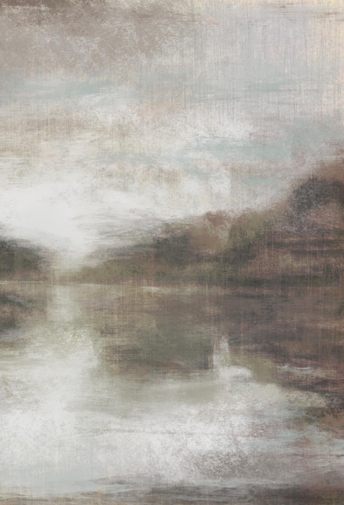 Lake'S Reflection Ii By Dan Meneely (Framed) Giclee Canvas