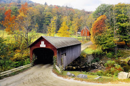 Vermont Covered Bridge By Danita Delimont (Framed) Giclee Canvas