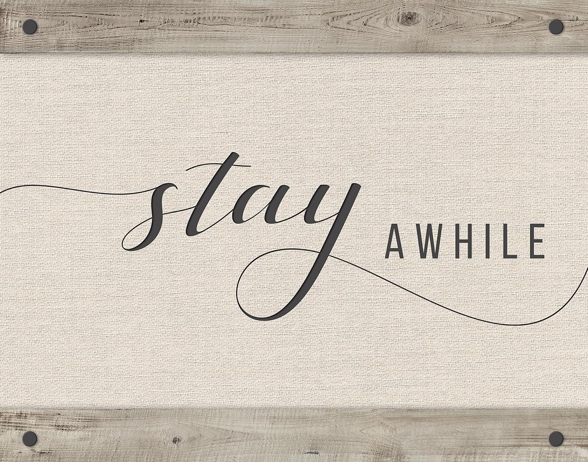 Stay Awhile By Amanda Murray (Framed) Giclee Canvas