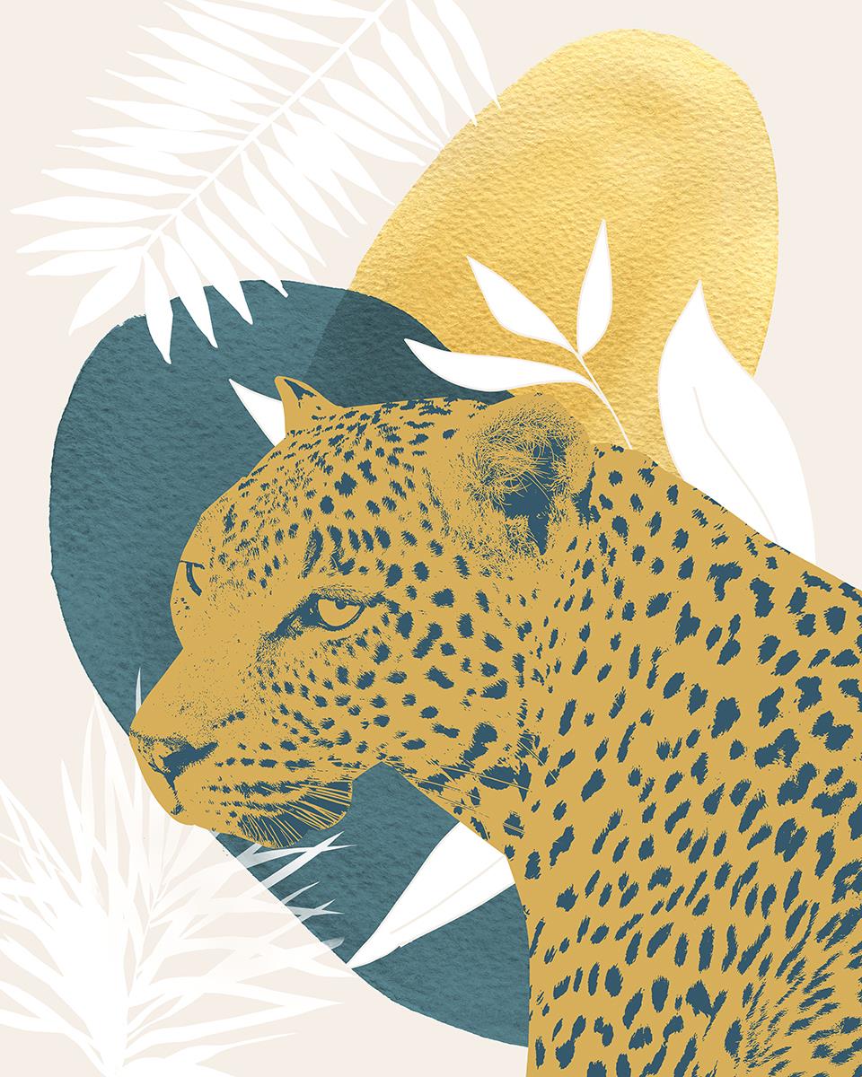 Jungle Cat Ii By Carol Robinson (Framed) Giclee Canvas