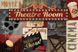 Theatre Room By Conrad Knutsen (Small) (Framed) Giclee Canvas