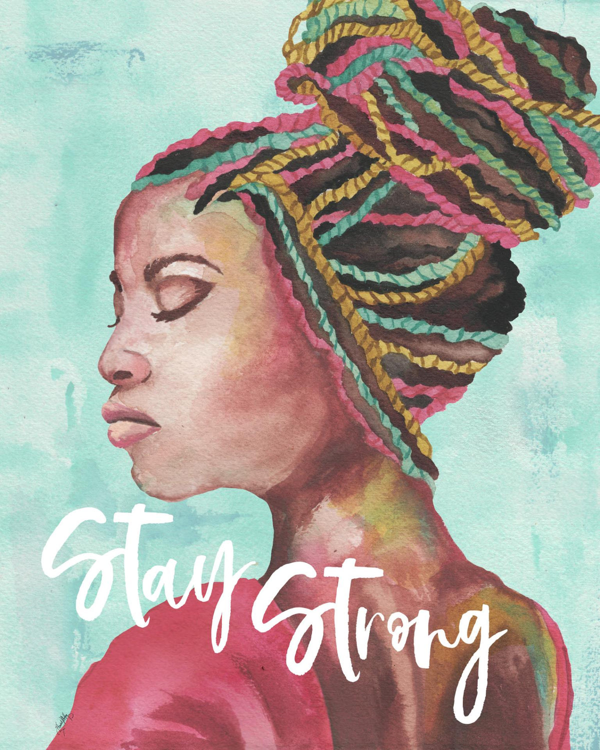 Stay Strong By Elizabeth Medley (Framed)(Small) Giclee Canvas