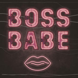 Neon Boss Babe By Sophie Six (Small)(Framed) Giclee Canvas