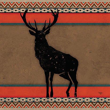 Out West Deer By Mollie B. (Framed)(Small) Giclee Canvas