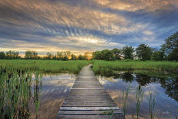 Boardwalk By Martin Podt (Framed)(Small) Giclee Canvas