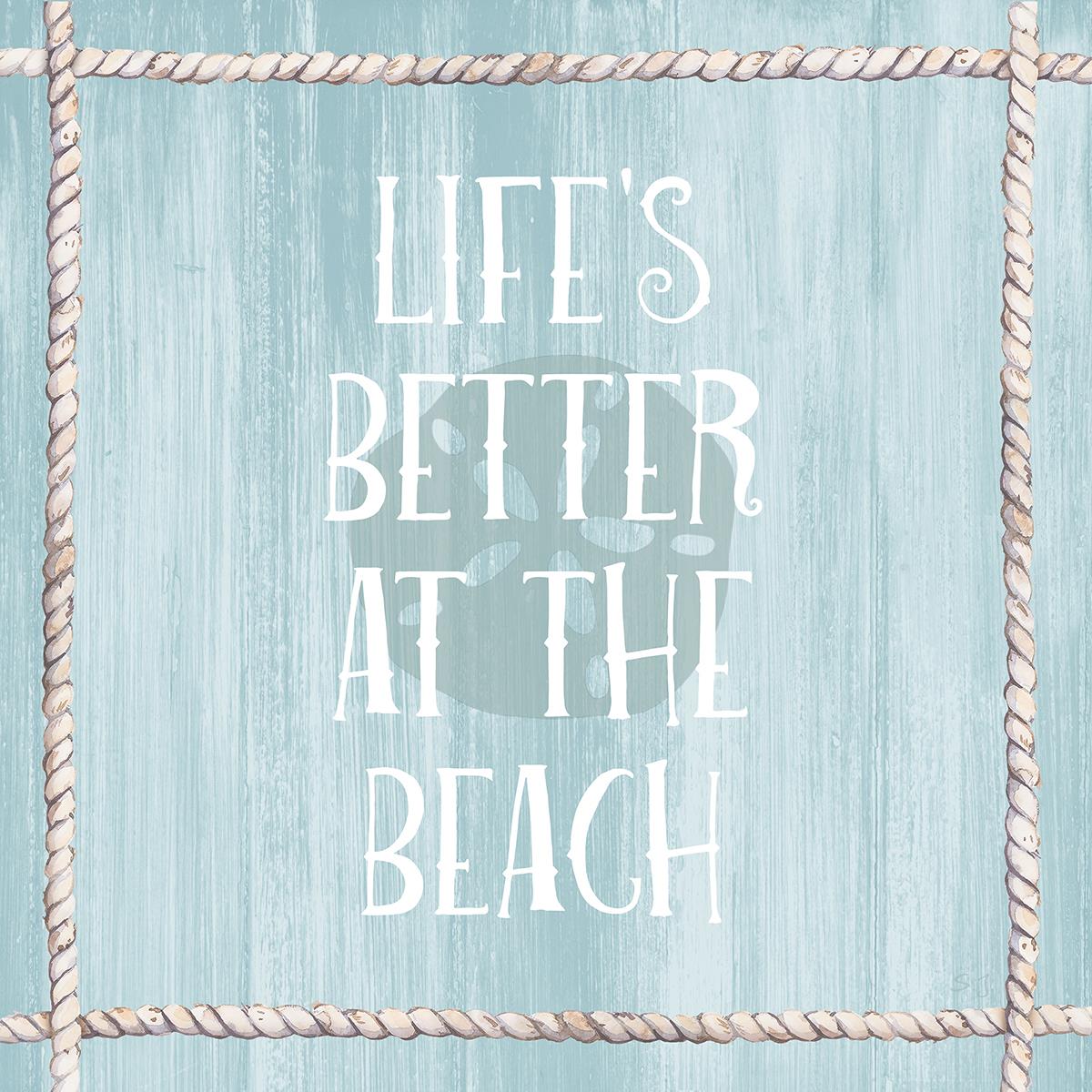 At The Beach By Susan Jill (Framed)(Small) Giclee Canvas