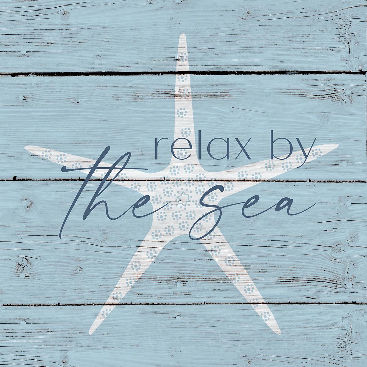 Relax By The Sea By Susan Jill (Framed)(Small) Giclee Canvas