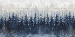 Misty Indigo Forest By Carol Robinson (Framed)(Small) Giclee Canvas