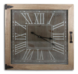 Wood Wall Clock Mixed Media