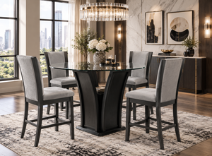 Orlando-Grey Pub Table with 4 Chairs