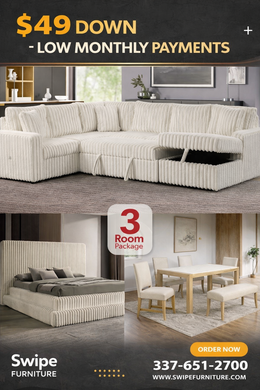 Celina 3-Room Package – Free Mattress or 50" Smart TV!