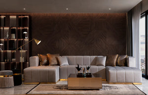 Elisha double chaise velvet sectional
