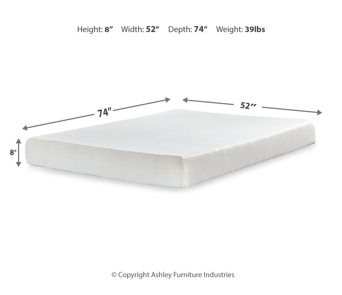 Chime 8 Inch Memory Foam Full Mattress