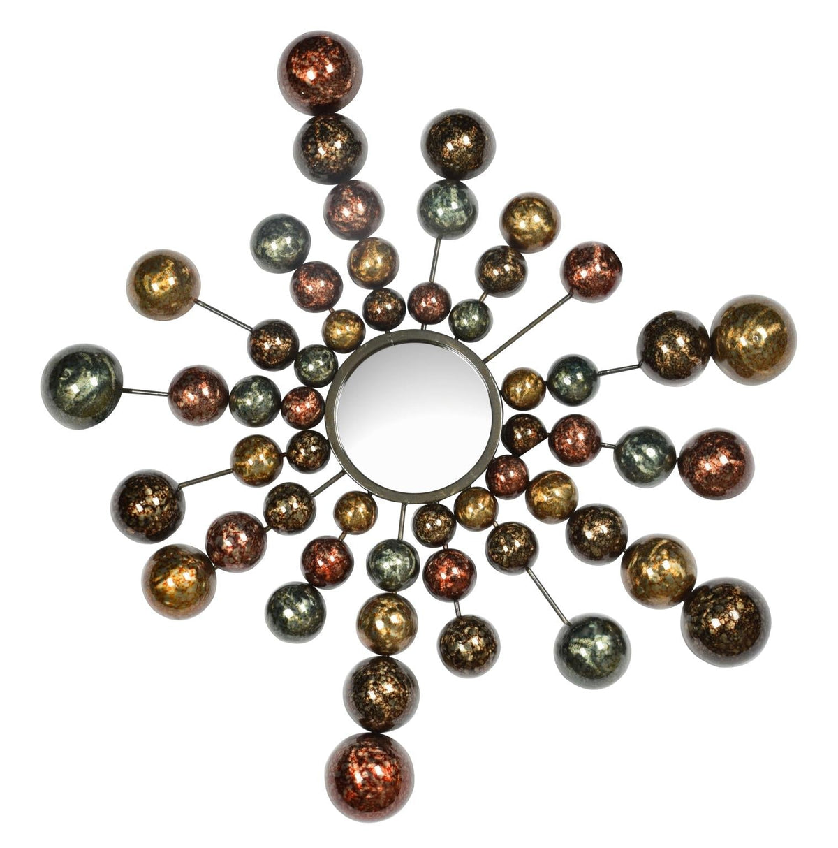 High Gloss Metal With Mirror Center Mixed Media