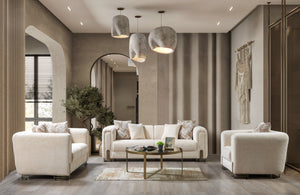 Brenda Ivory Boucle  Sofa 93" & Loveseat 71"
