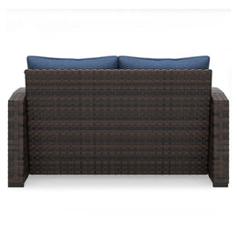 Windglow Outdoor Loveseat and 2 Chairs with Coffee Table