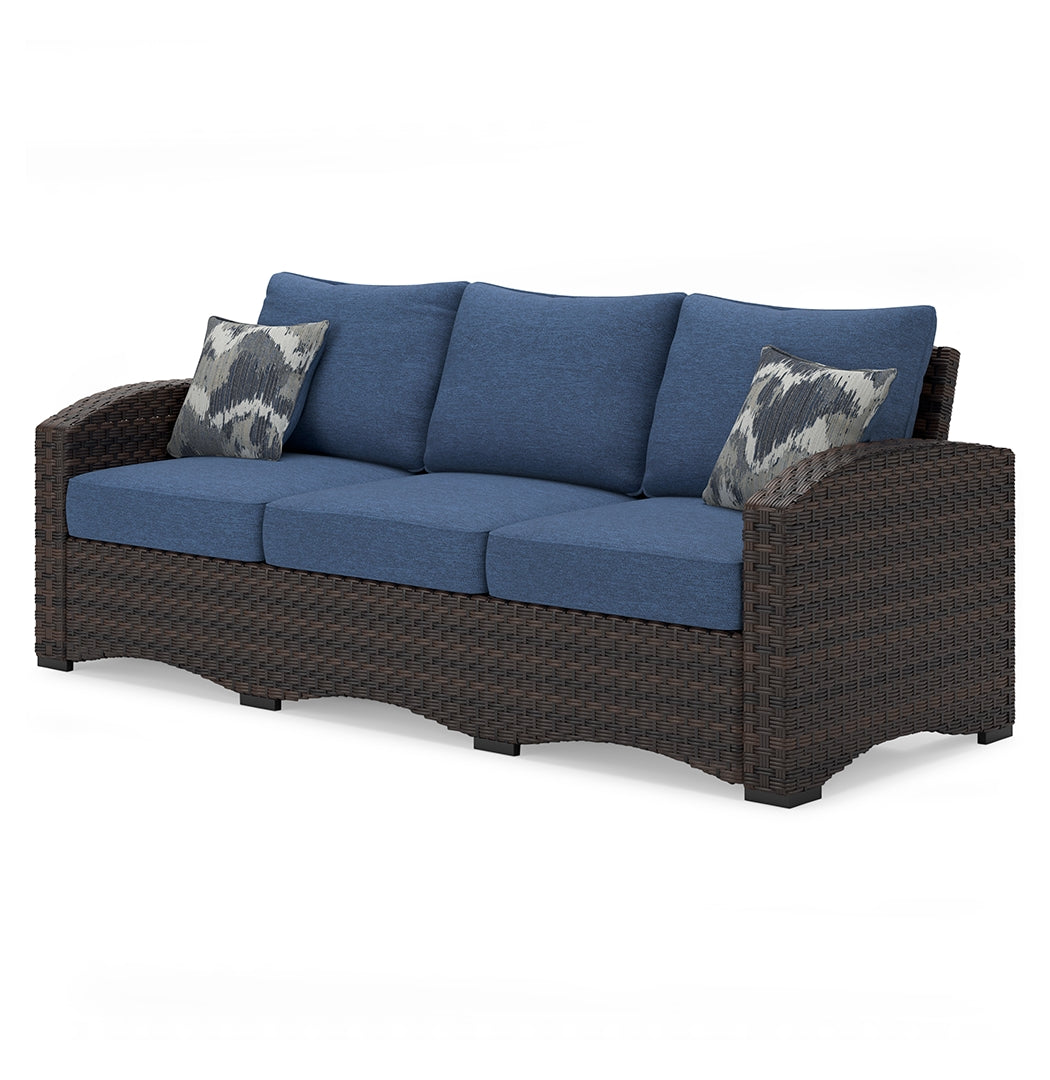 Windglow Outdoor Loveseat and 2 Chairs with Coffee Table