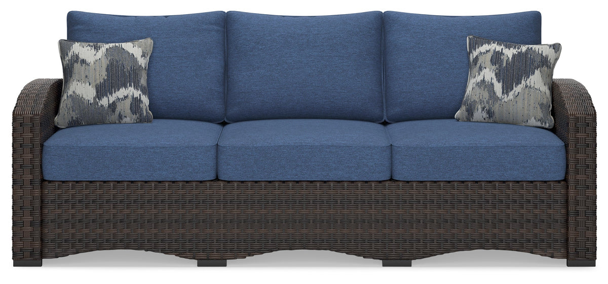 Windglow Outdoor Loveseat and 2 Chairs with Coffee Table