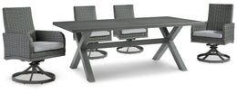 Elite Park Outdoor Dining Table and 4 Chairs and Bench