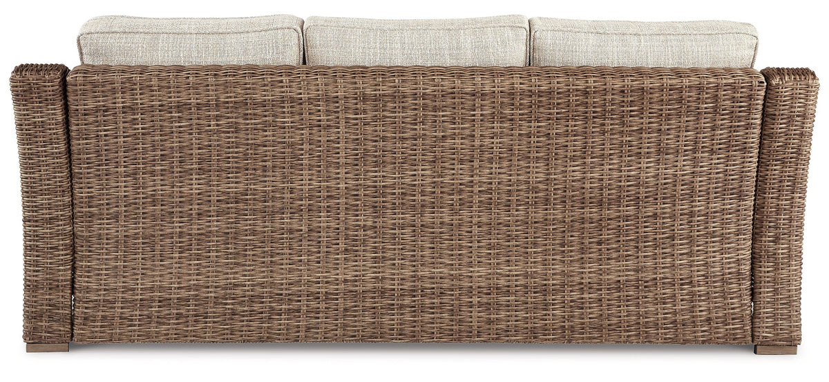 Outdoor Sofa with Coffee Table and End Table