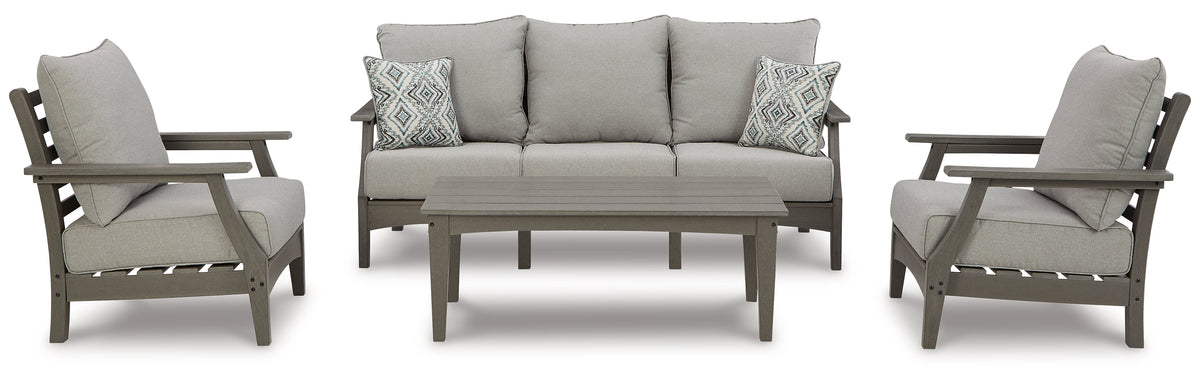 Visola Outdoor Sofa with 2 Lounge Chairs