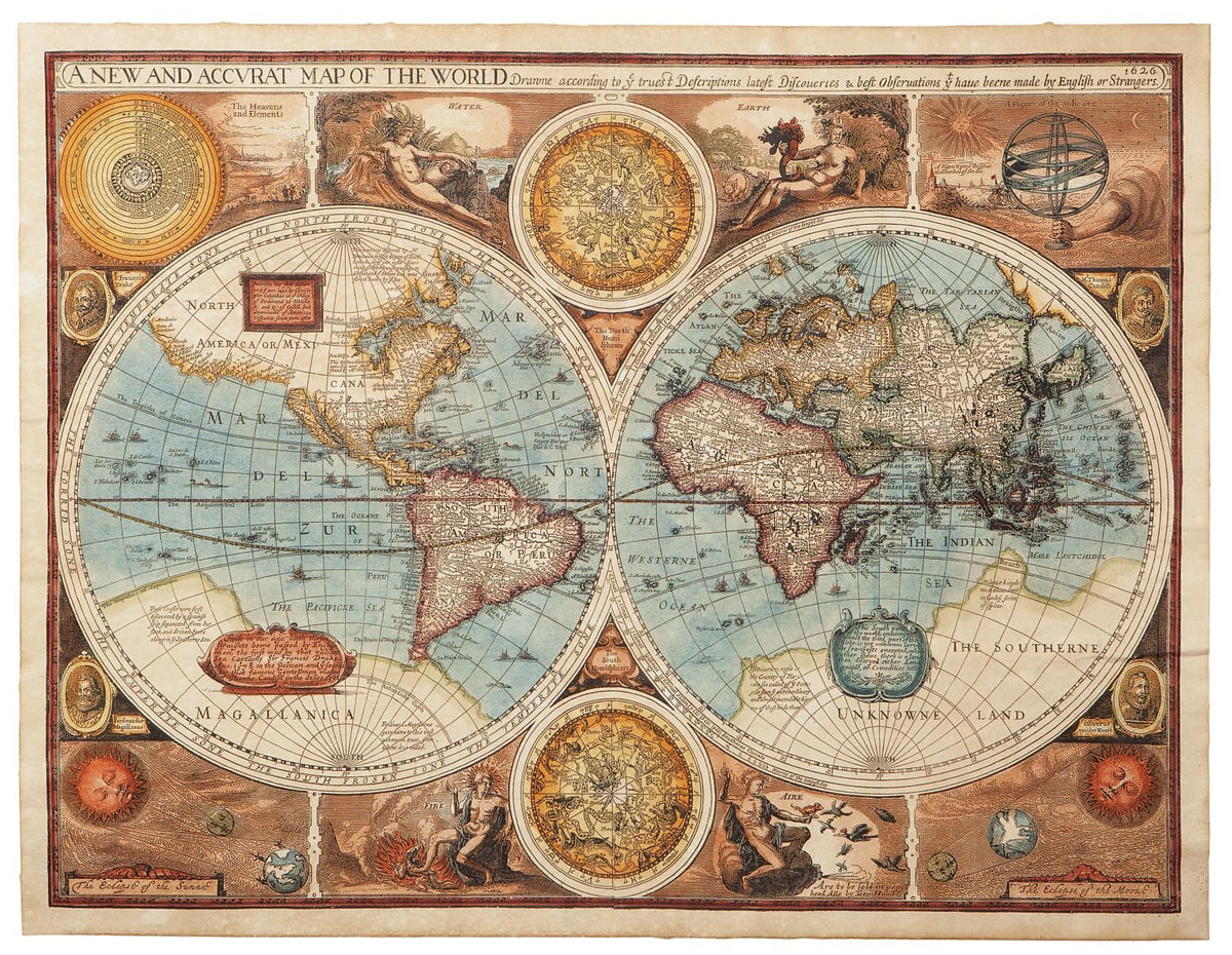 World Map (Small) Giclee Canvas