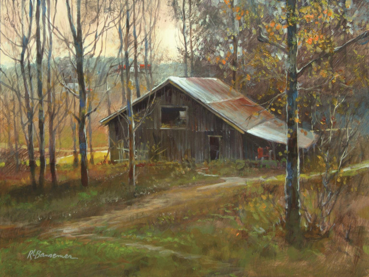 Â Pinnacle Mountain Barn By Roger Bansemer (Small) Giclee Canvas