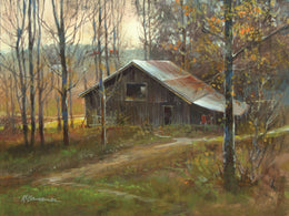 Â Pinnacle Mountain Barn By Roger Bansemer (Small) Giclee Canvas