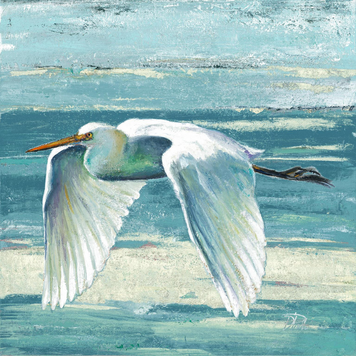 Great Egret Ii By Patricia Pinto (Small) Giclee Canvas