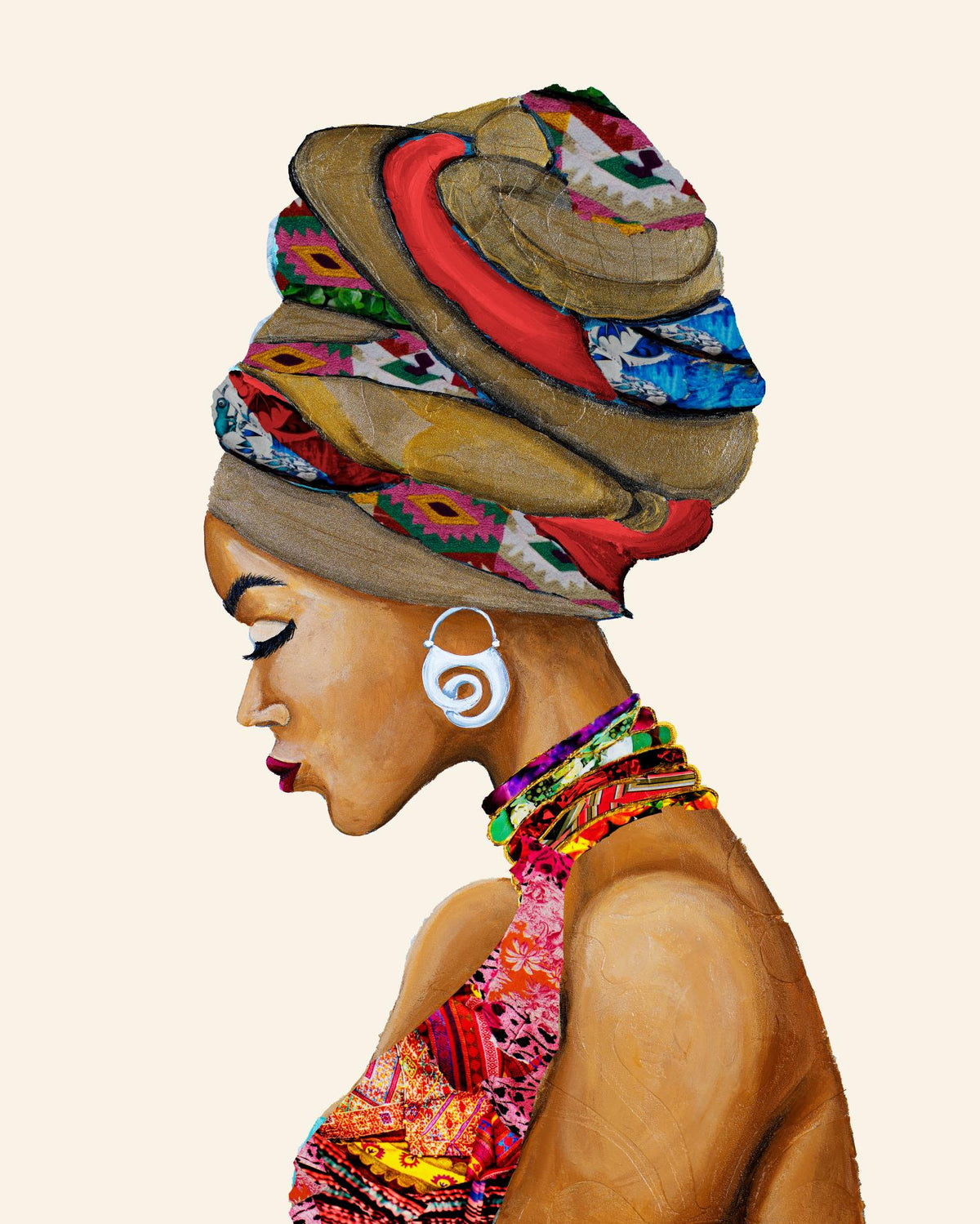 African Goddess By Gina Ritter (Small) Giclee Canvas