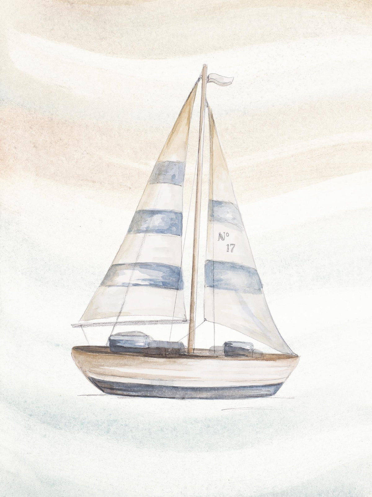 Ocean Oasis Little Sail I By Patricia Pinto (Small) Giclee Canvas