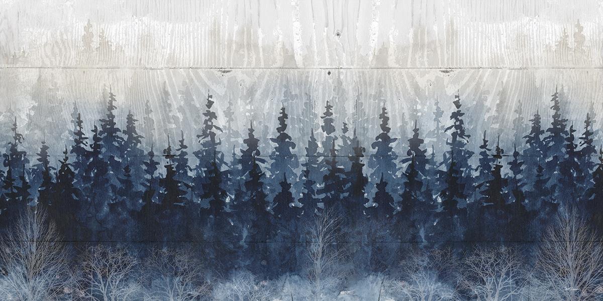 Misty Indigo Forest By Carol Robinson (Small) Giclee Canvas