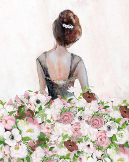 Floral Contemplation I By Tava Studios (Small) Giclee Canvas