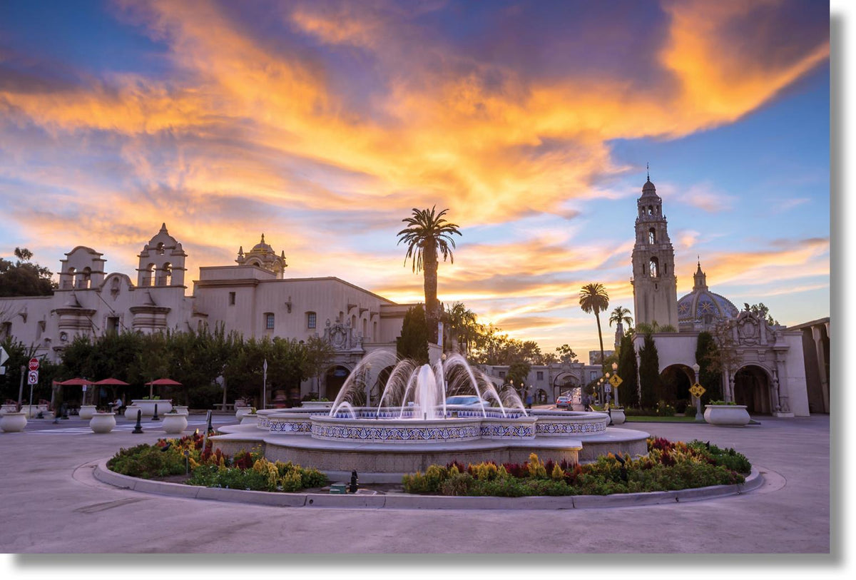 Temp Glass W/ Foil - San Diego Balboa Park Tempered Glass
