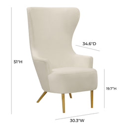 Julia Cream Wingback Chair - UK