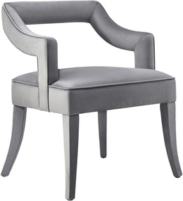 Tiffany Grey Velvet Chair - UK