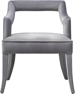 Tiffany Grey Velvet Chair - UK