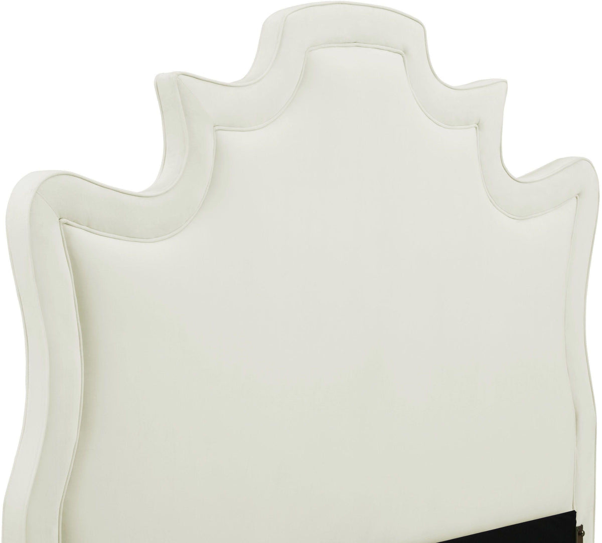 Serenity Cream Velvet Bed in King