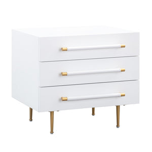 Trident White Nightstand - UK