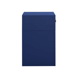 Suzie Navy & Rattan Nightstand