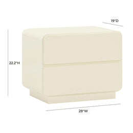 Sagura Cream Nightstand - UK