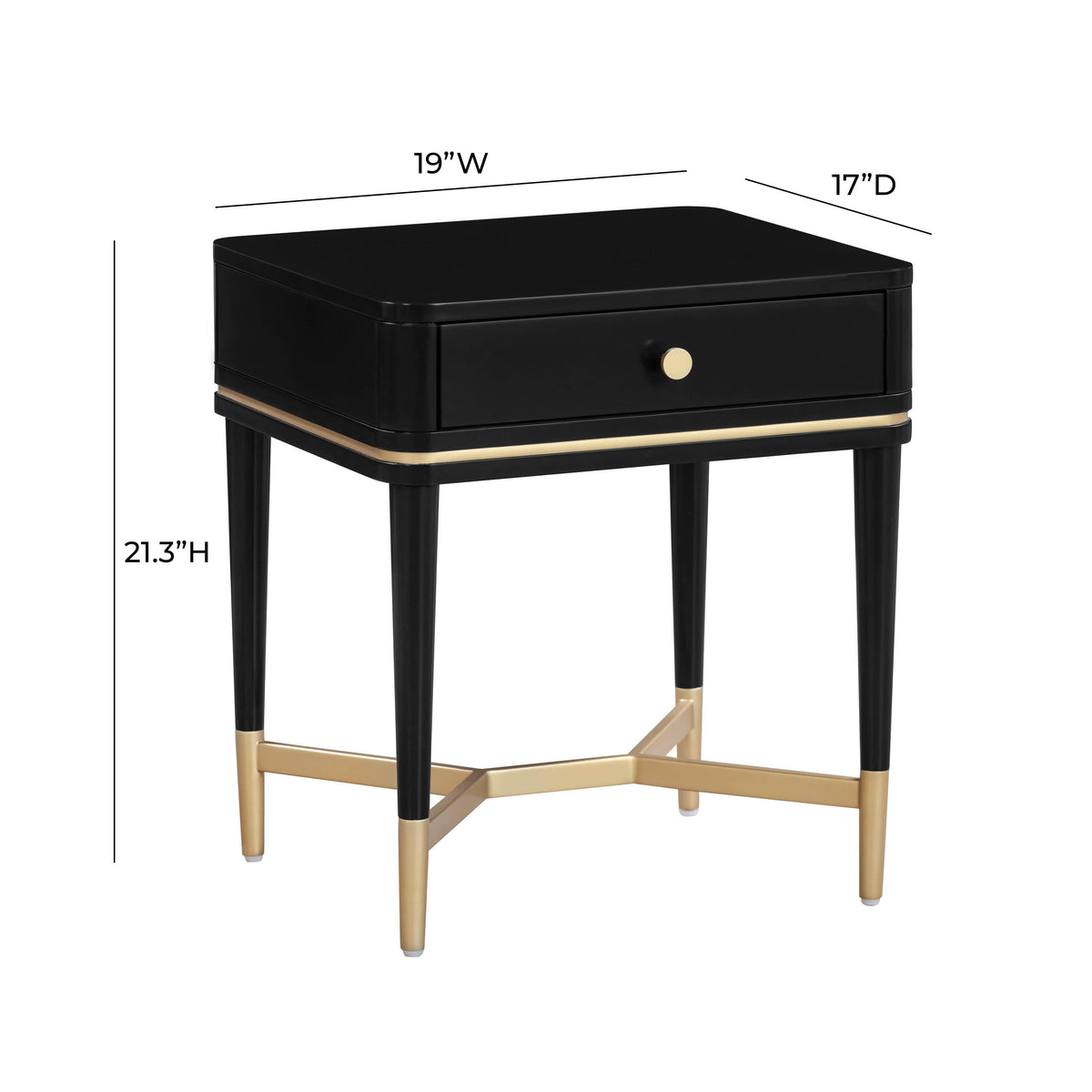 Julieta Black Nightstand